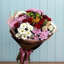 Букет цветов из:  Розы, Хризантемы и Альстромерии в Сенгилее