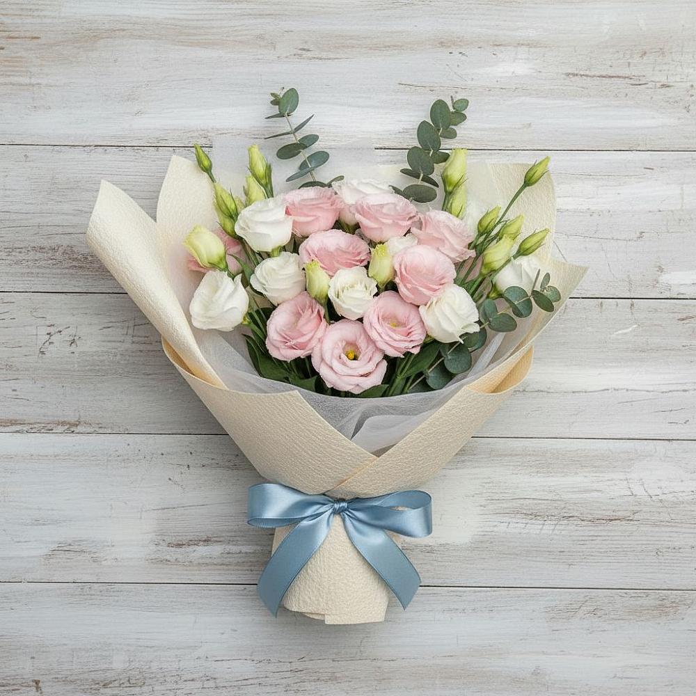 Букет цветов из: Лизиантусы в Сенгилее